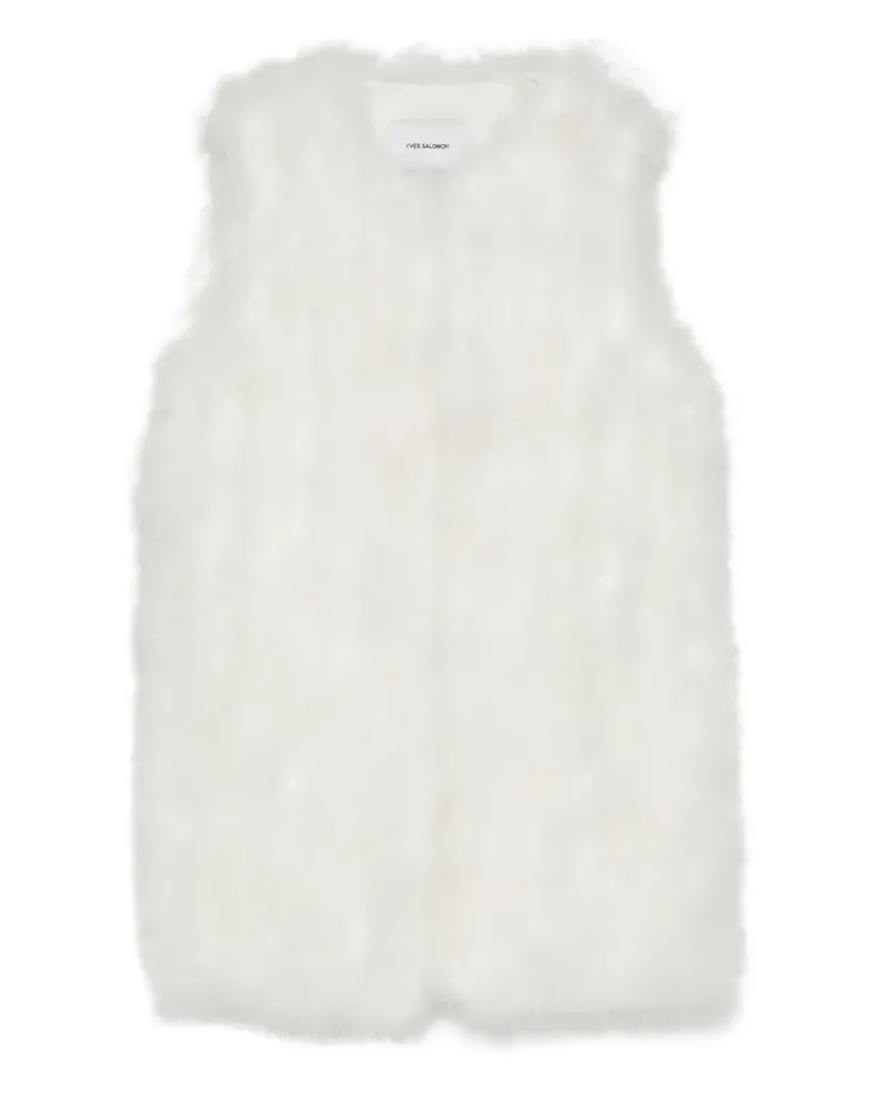 Yves Salomon Weste mit Federn - Weiß Weiß