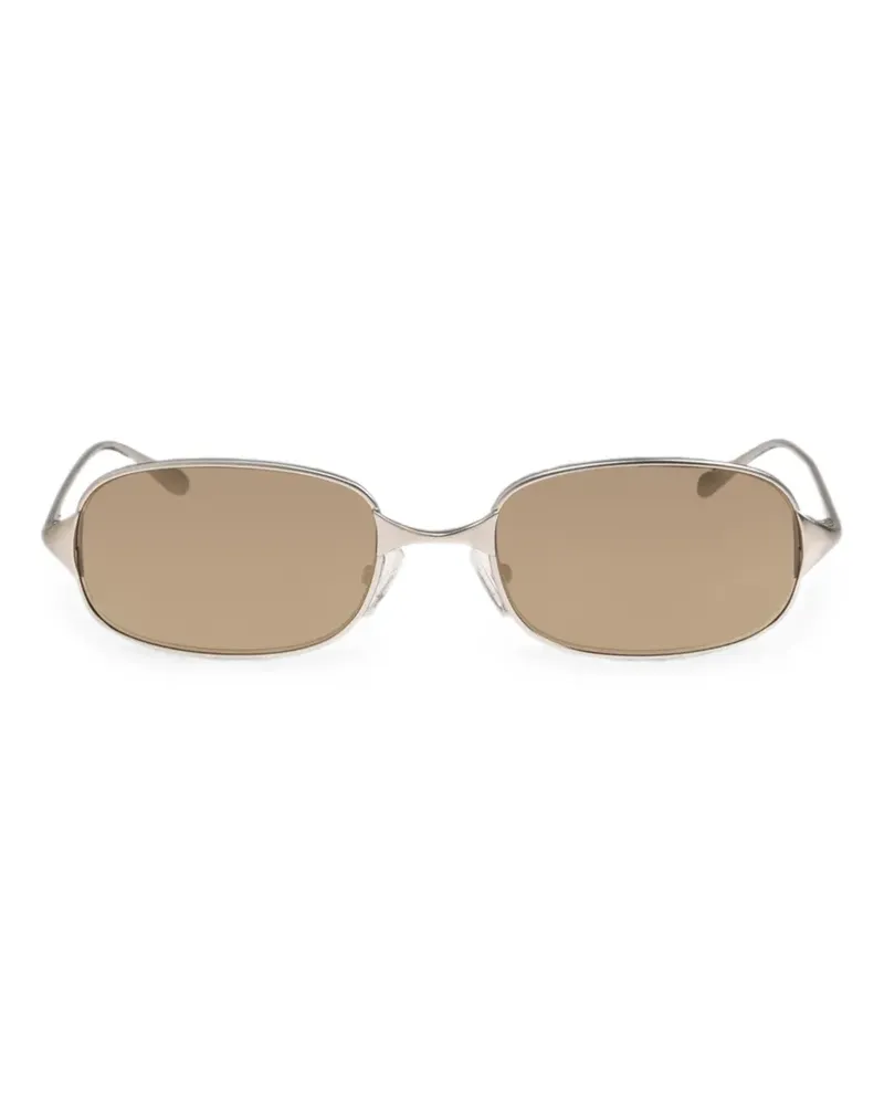 Alexander McQueen rectangle-frame sunglasses - Silber Silber