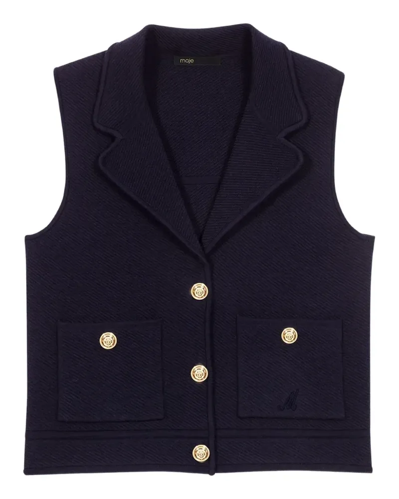 Maje button pocket vest - Blau Blau