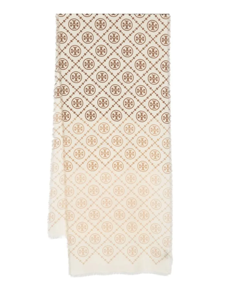 Tory Burch Schal mit TT-Print - Nude Nude
