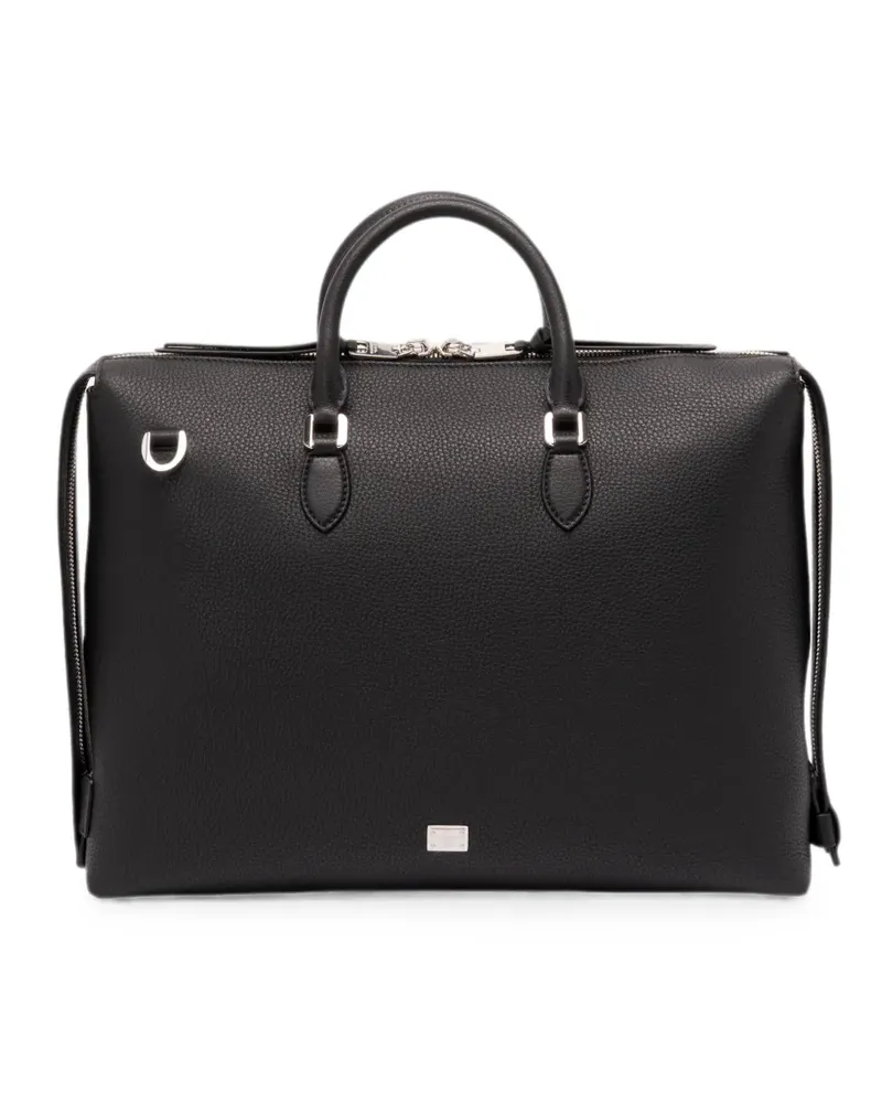 Dolce & Gabbana pebbled-leather briefcase - Schwarz Schwarz