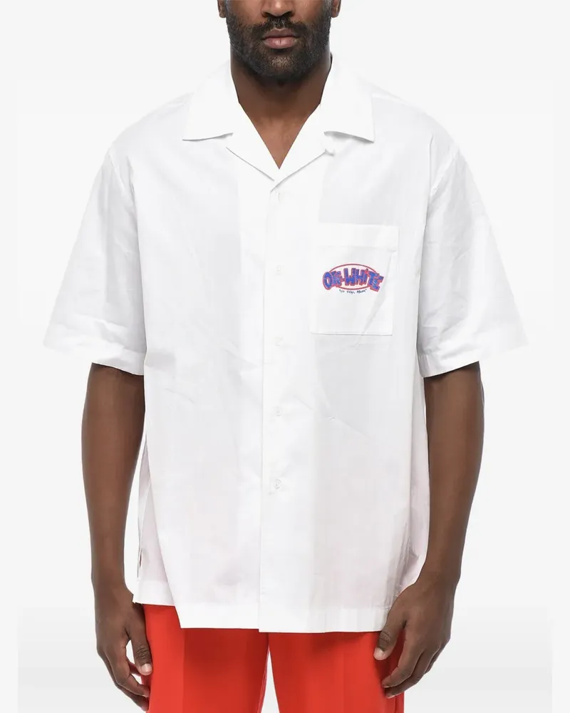 OFF-WHITE logo-print Sketch Arrow shirt - Weiß Weiß