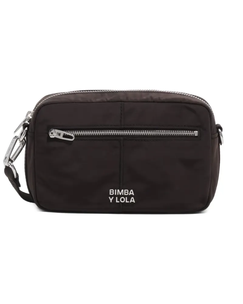 BIMBA Y LOLA Umhängetasche mit Logo-Schild - Braun Braun