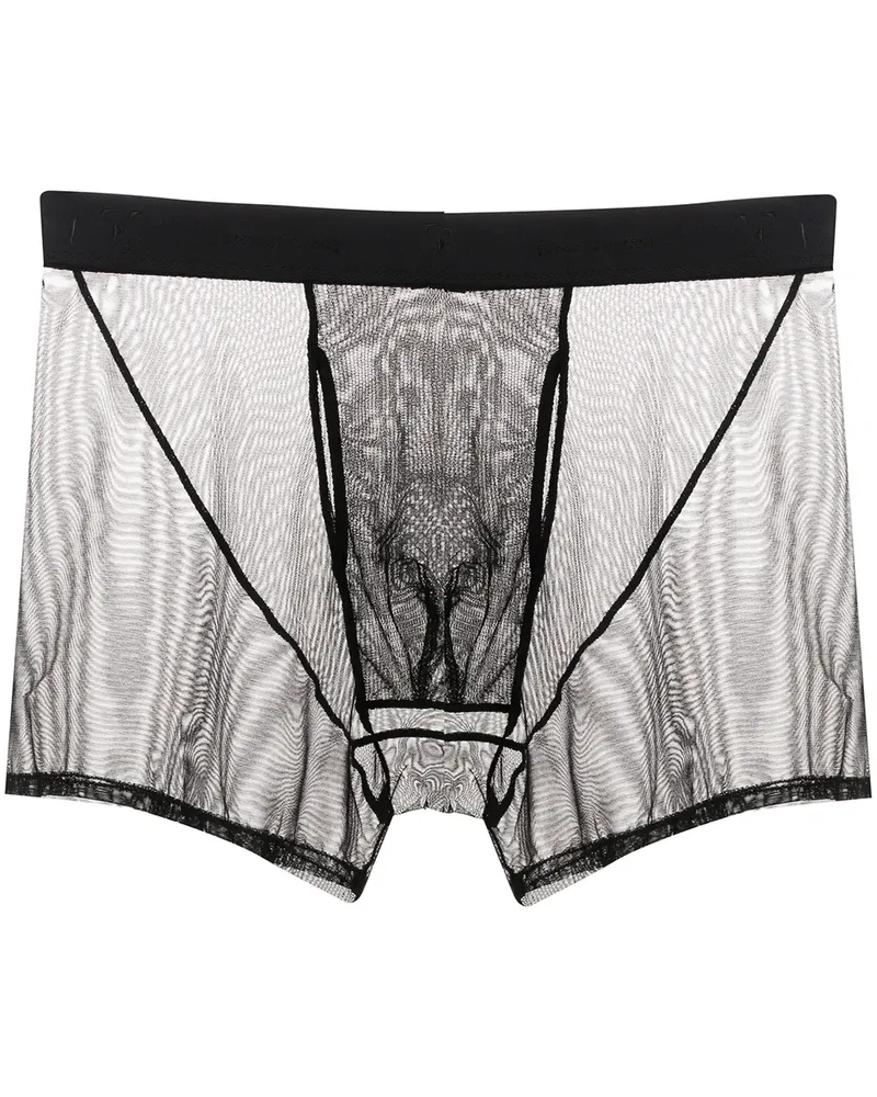 Fleur Du Mal Boxershorts aus Mesh - Schwarz Schwarz