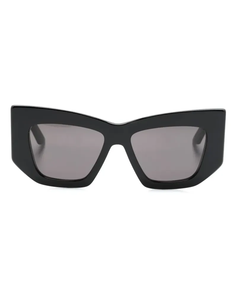 Alexander McQueen Sonnenbrille mit Butterfly-Gestell - Schwarz Schwarz