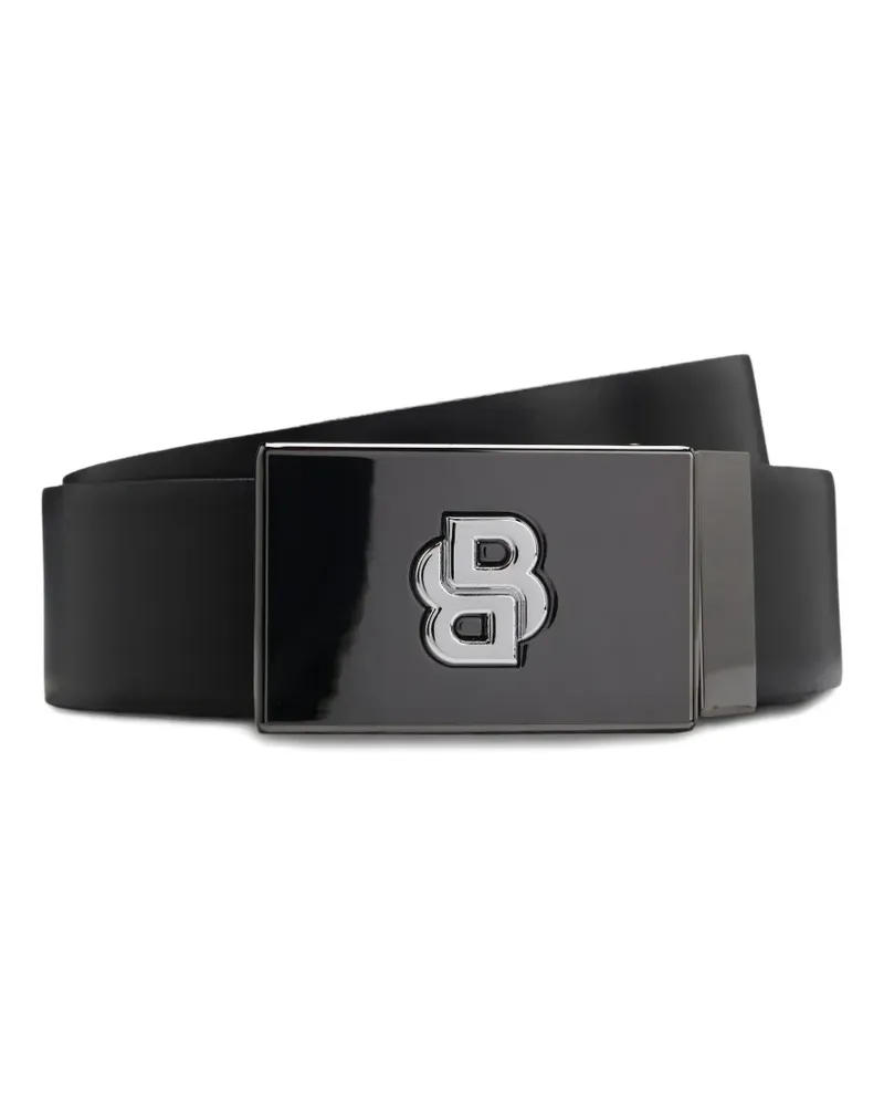 HUGO BOSS Ledergürtel mit Logo-Schnalle - Schwarz Schwarz
