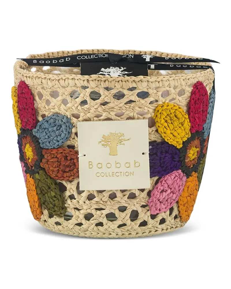 Baobab Collection Girasol hand-braided raffia candle - Nude Nude