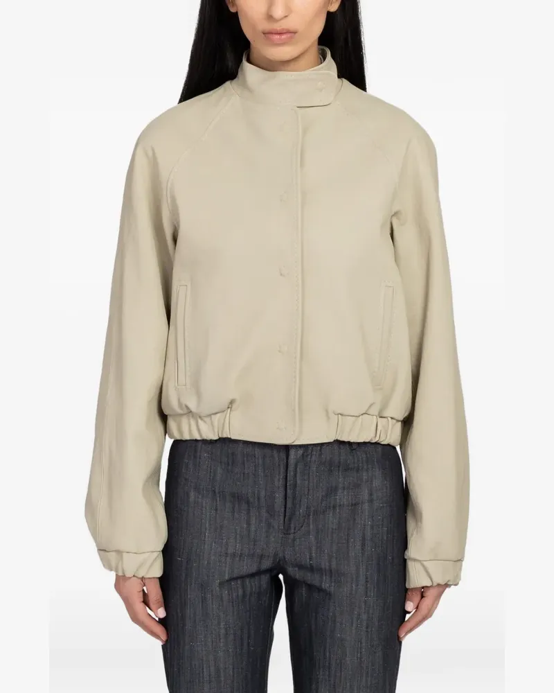 Paloma Wool Raim elasticated-waist leather jacket - Nude Nude