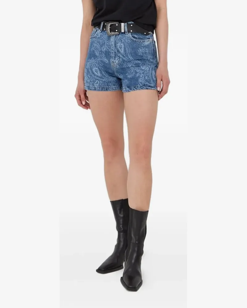 The Kooples Jeans-Shorts mit Paisley-Print - Blau Blau