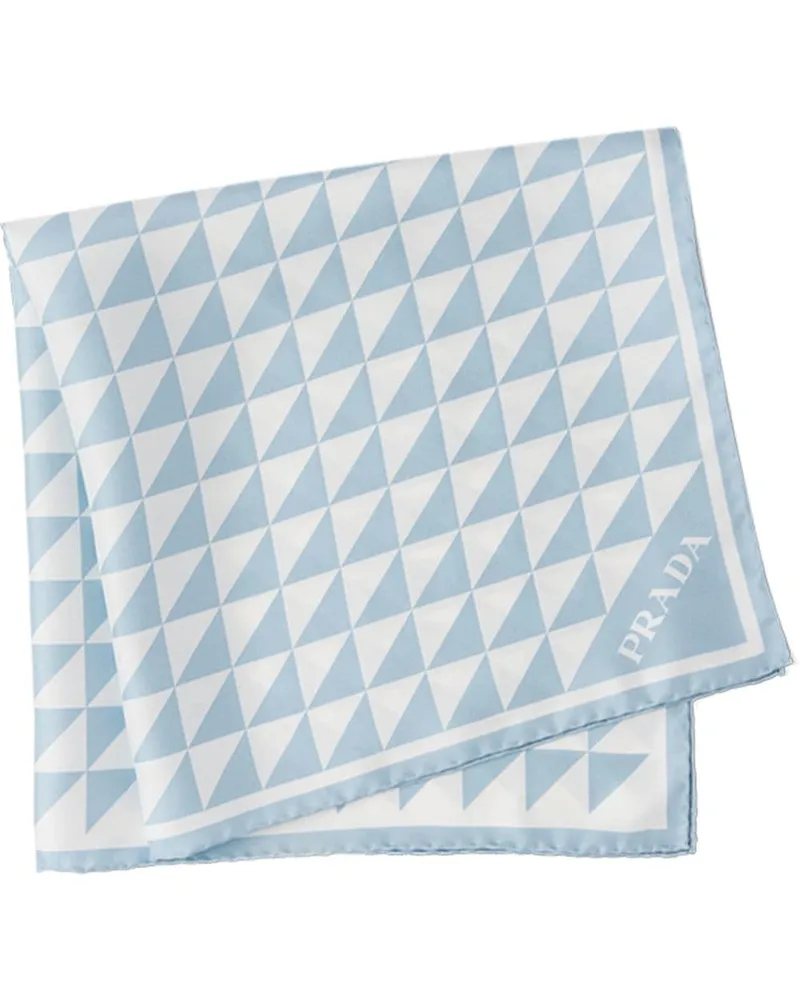 Prada Schal mit Print - Blau Blau