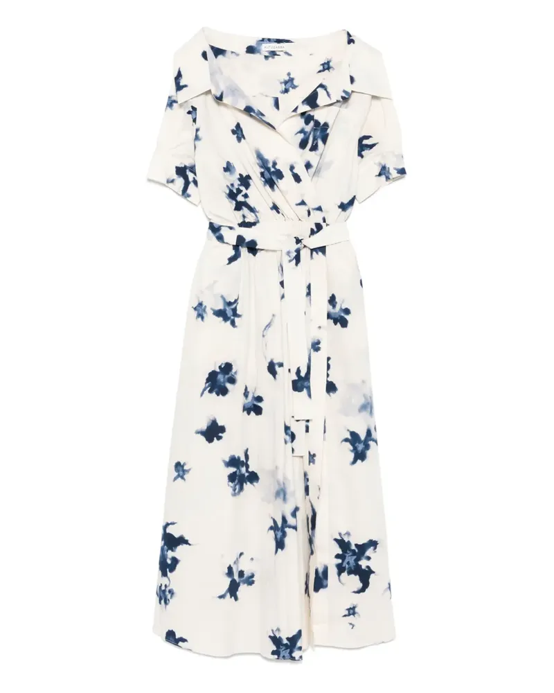 Altuzarra Lydia Midikleid - Berry blue flowers Berry