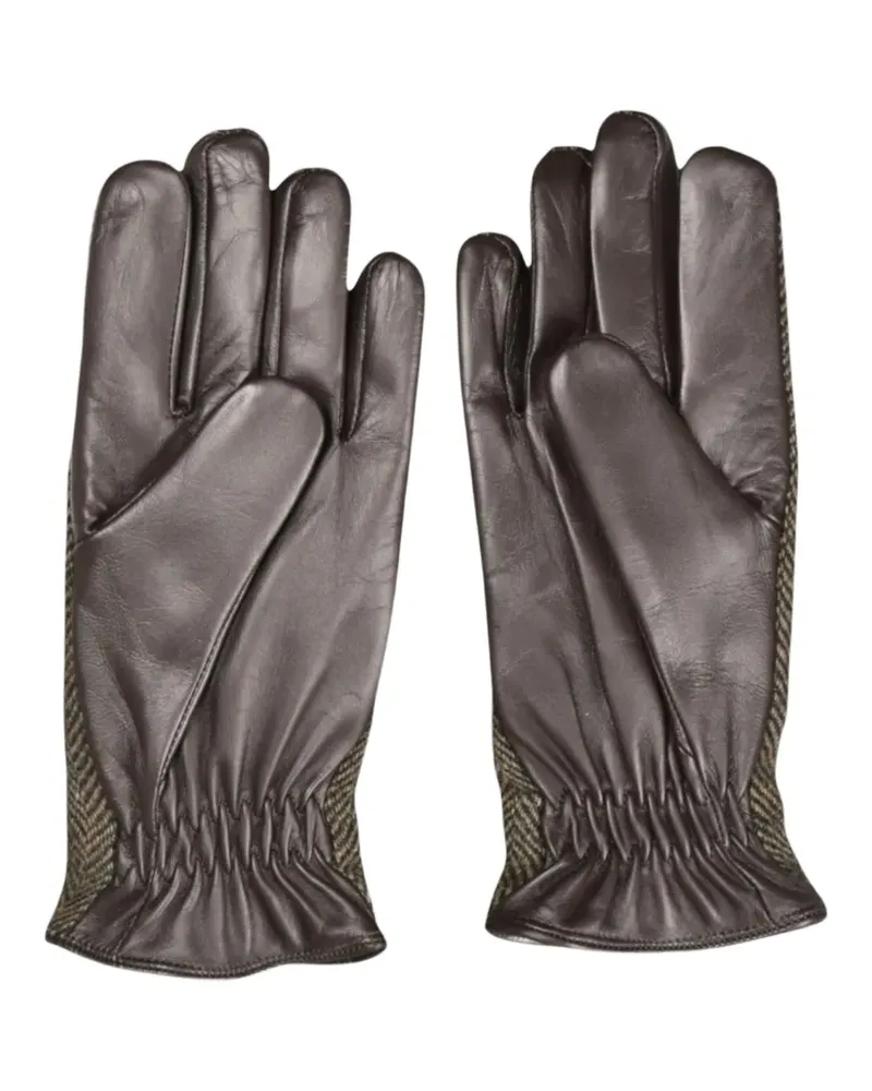 Gran Sasso Handschuhe mit Fischgrätenmuster - Nude Nude