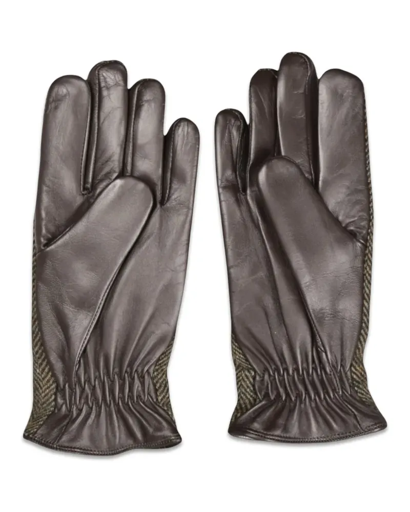 Gran Sasso Handschuhe mit Fischgrätenmuster - Nude Nude