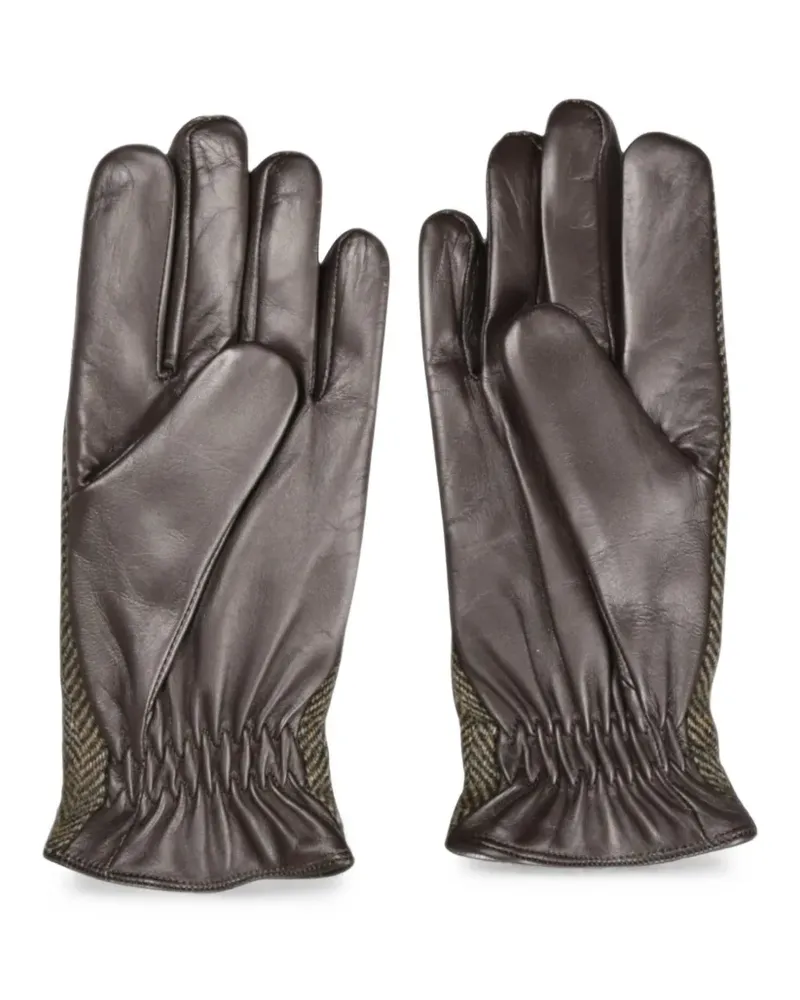 Gran Sasso Handschuhe mit Fischgrätenmuster - Nude Nude