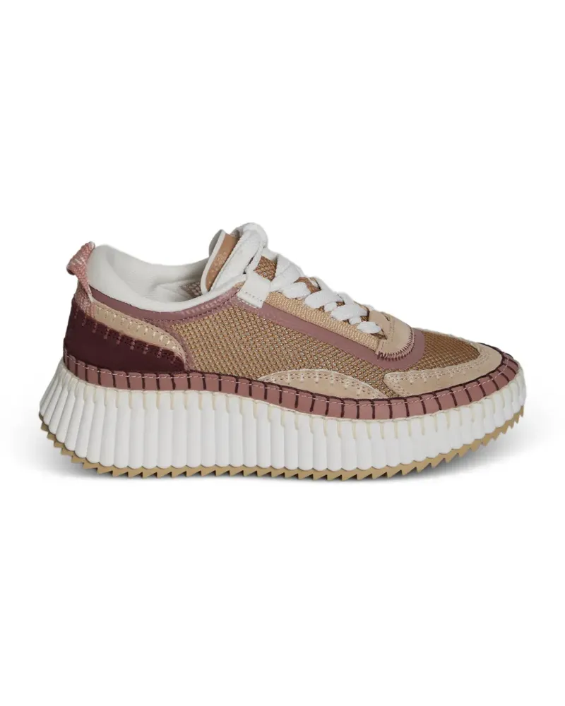Chloé Nama lace-up sneakers - Nude Nude