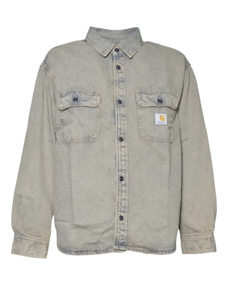 Carhartt WIP Jeanshemd mit Logo-Patch - Blau Blau