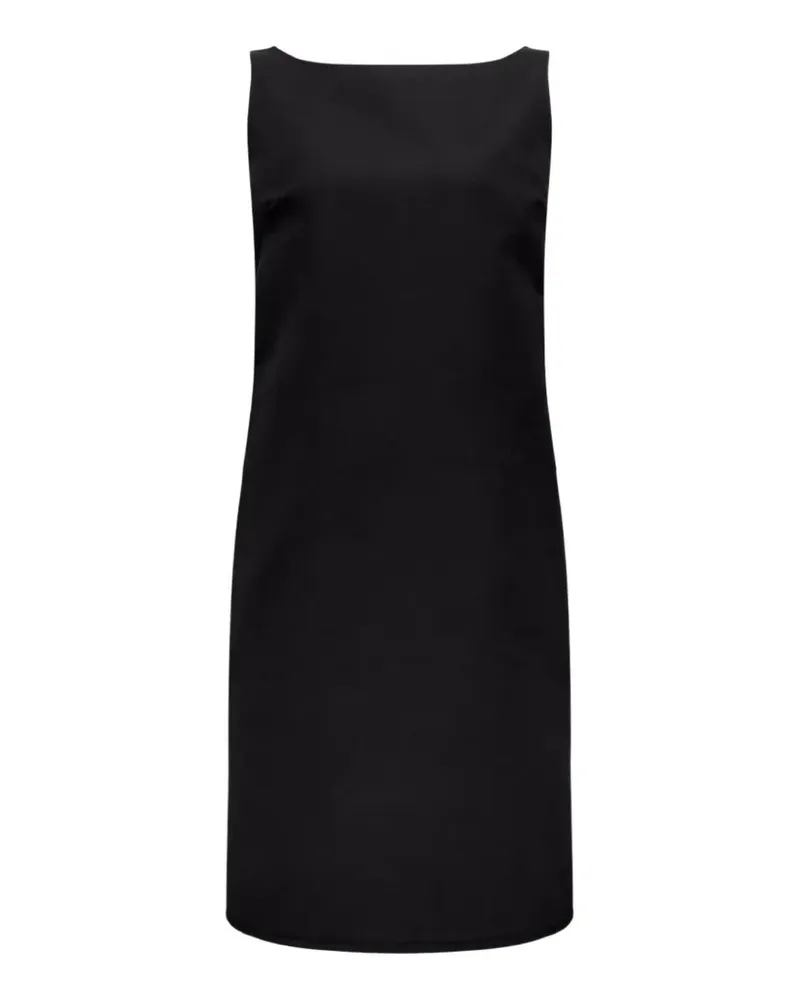 Another Tomorrow boat-neck scoop-back dress - Schwarz Schwarz