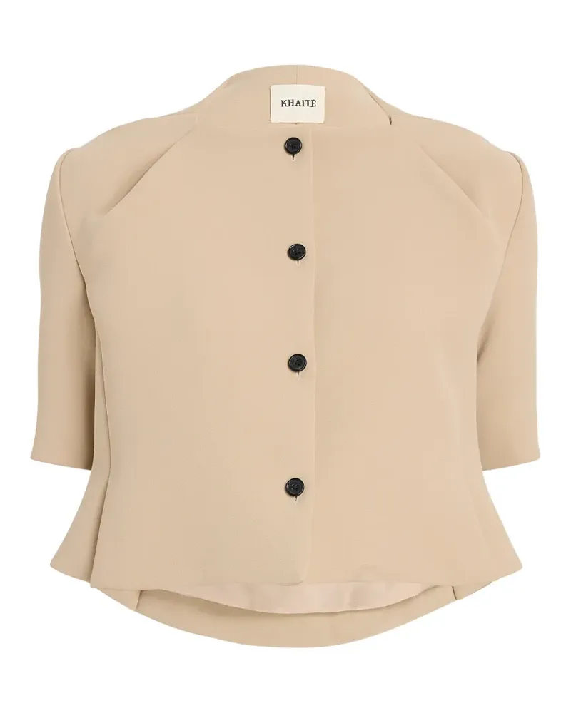 KHAITE Kurzärmelige Franc Jacke mit Knöpfen - Nude Nude