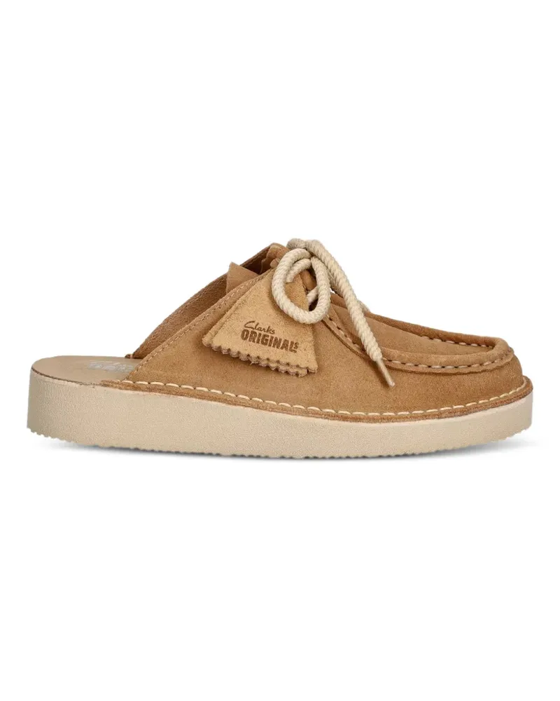 Clarks Wallabee Cup lace-up mules - Nude Nude