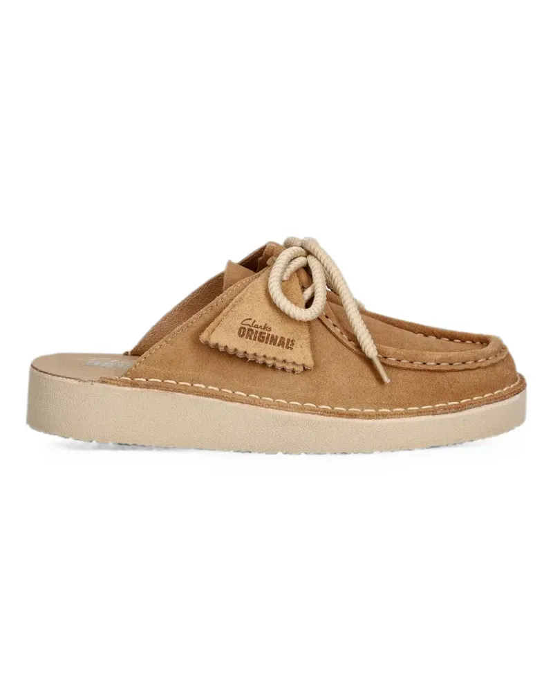 Clarks Wallabee Cup lace-up mules - Nude Nude