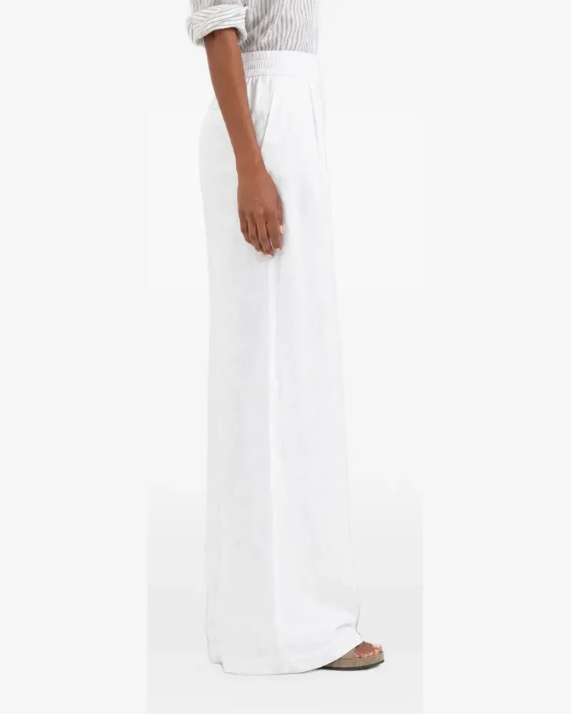 Brunello Cucinelli pleated wide-leg trousers - Weiß Weiß
