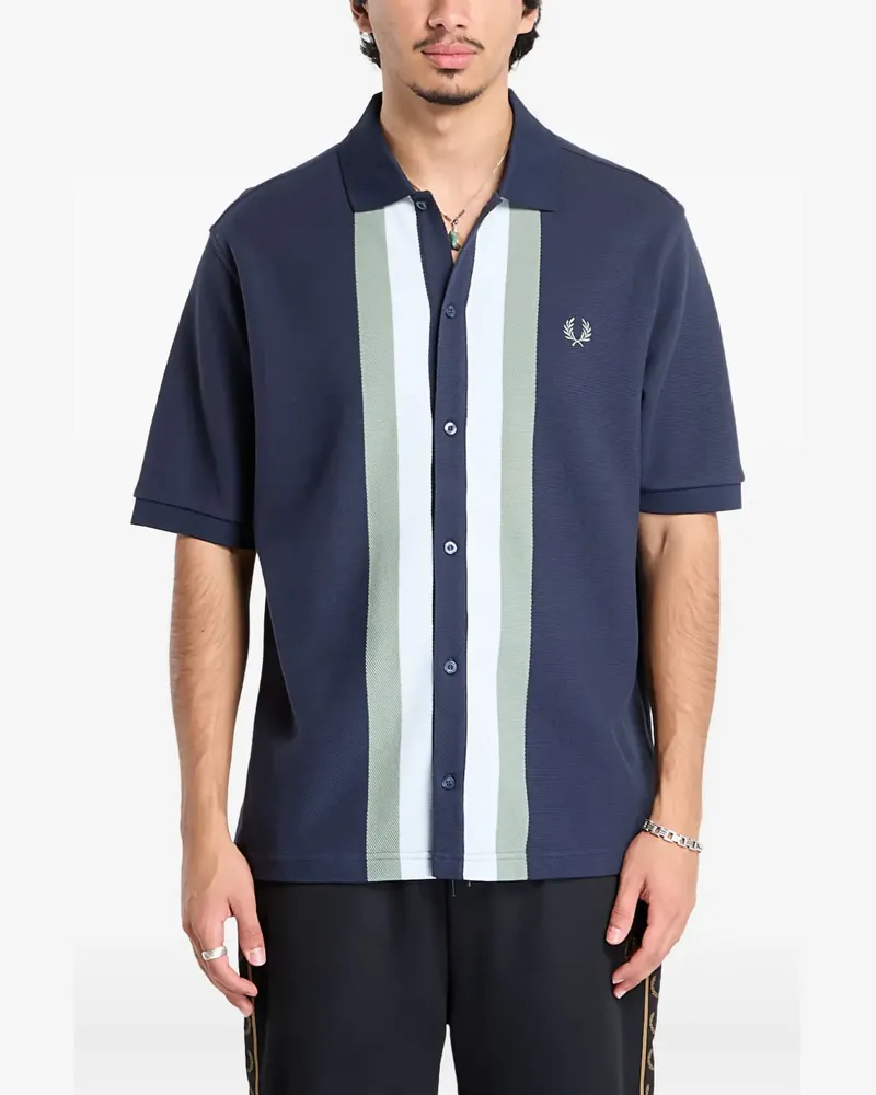 Fred Perry Hemd mit Einsätzen - Blau Blau