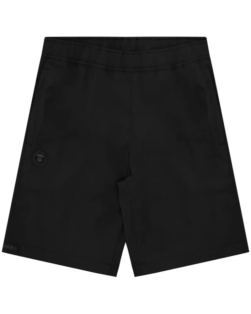 BAPE Moonface Shorts mit Logo-Patch - Schwarz Schwarz