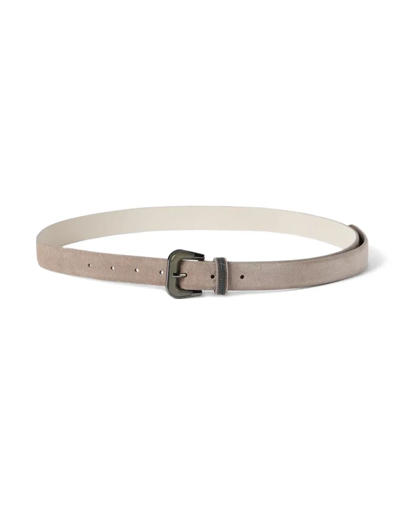 Brunello Cucinelli suede belt - Nude Nude