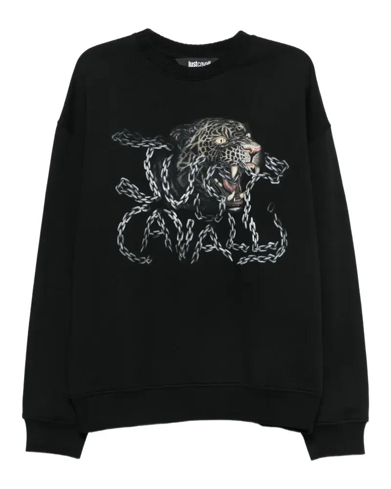 Just Cavalli Pullover mit Leoparden-Print - Schwarz Schwarz