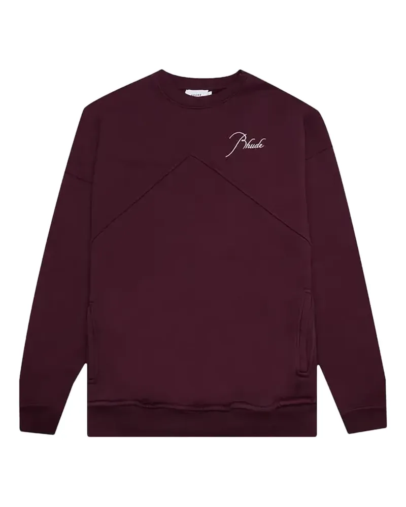 RHUDE Pullover mit Logo-Print - Rot Rot
