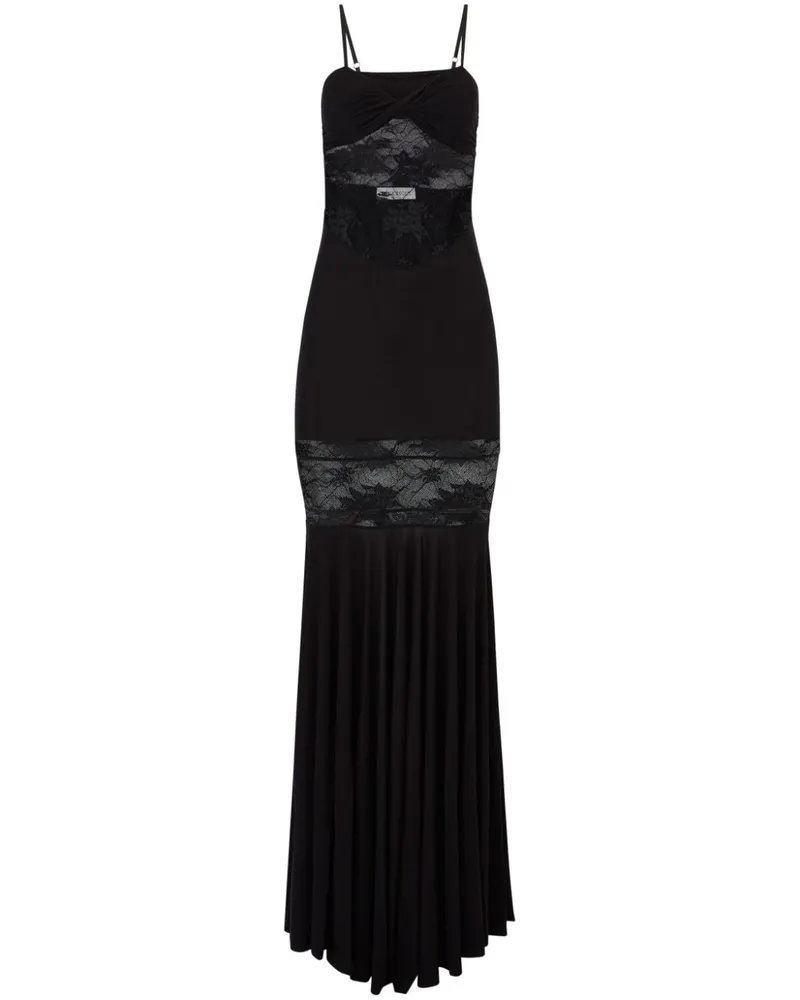 Nina Ricci Maxikleid mit Spitzendetail - Schwarz Schwarz