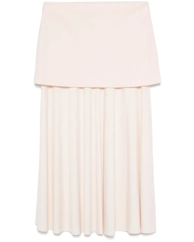 Jil Sander Maxirock im Layering-Look - Rosa Rosa