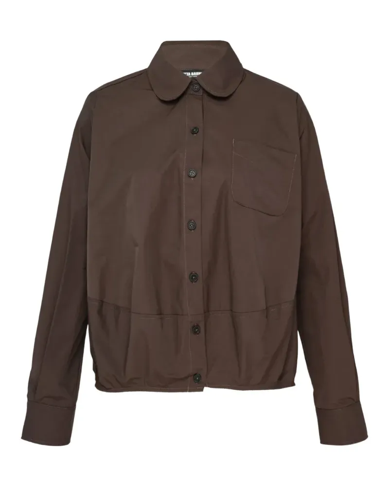 Melitta Baumeister long-sleeve cocoon shirt - Braun Braun