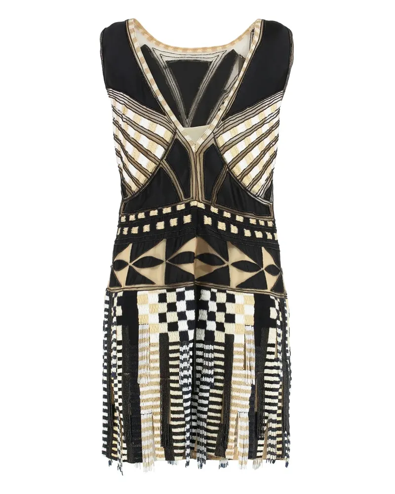 Alberta Ferretti beads-embellishment mini dress - Schwarz Schwarz