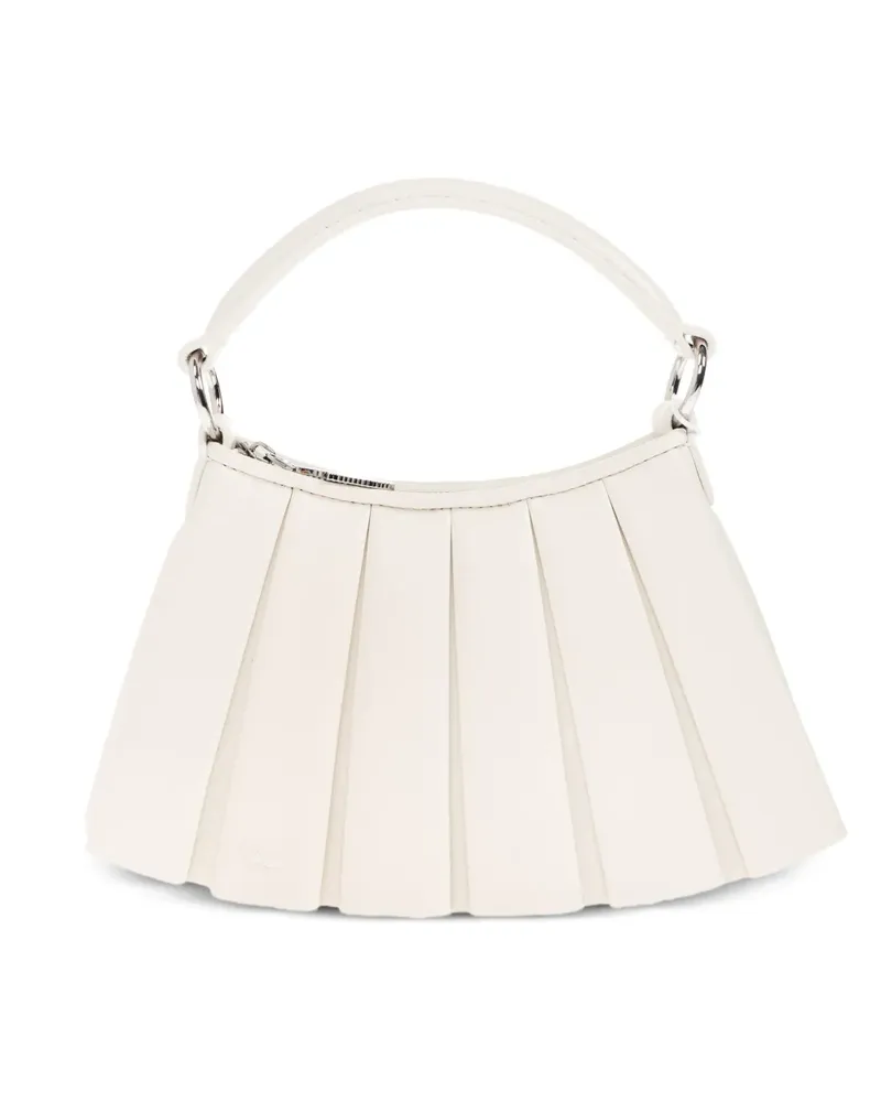 Lacoste small Lenglen pleated tote bag - Weiß Weiß