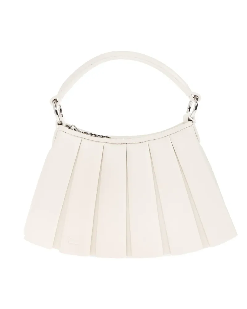 Lacoste small Lenglen pleated tote bag - Weiß Weiß