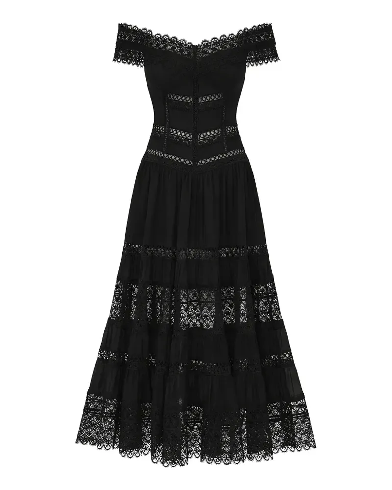 Charo Ruiz Amaira lace tiered dress - Schwarz Schwarz