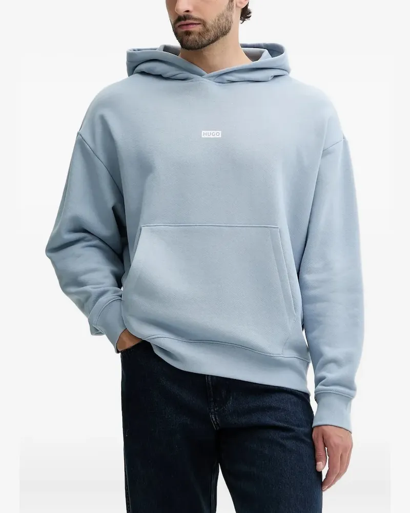 HUGO BOSS Hoodie mit Logo-Print - Blau Blau