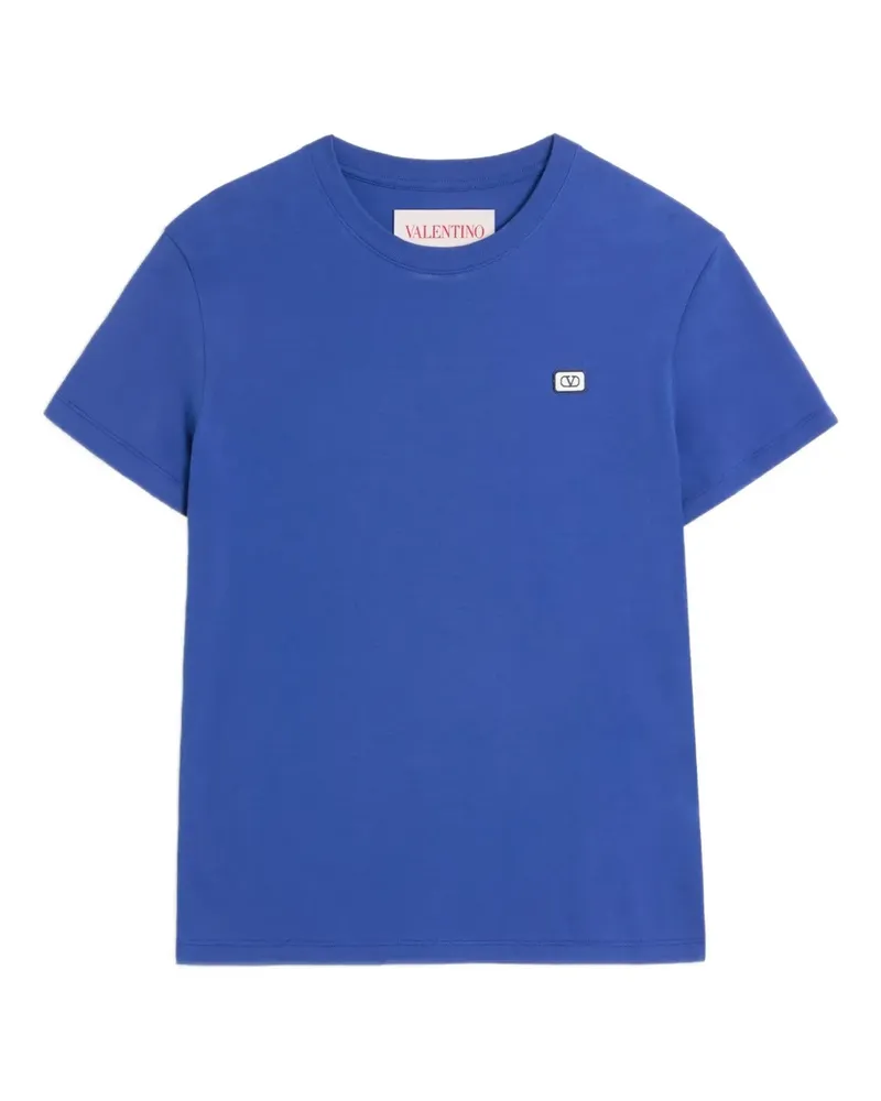 Valentino Garavani T-Shirt mit VLogo-Patch - Blau Blau