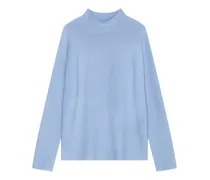 T-Shirt mit Stehkragen - Blau
