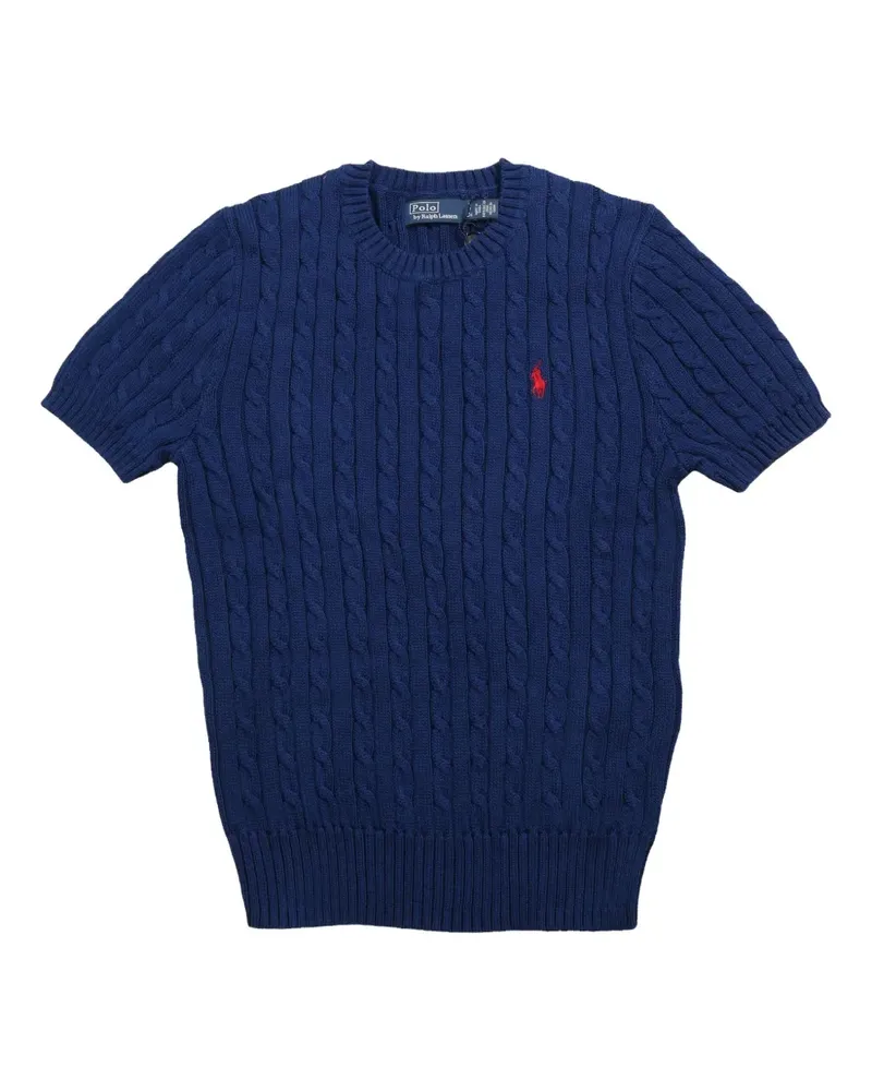 Ralph Lauren cable-knit short-sleeve top - Blau Blau