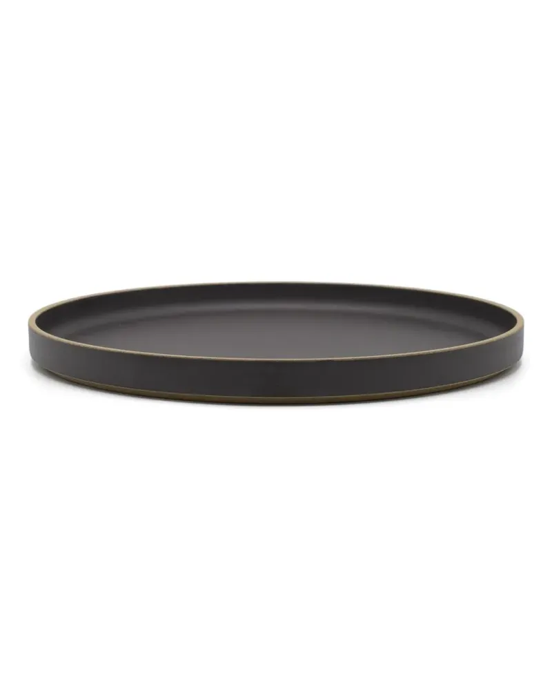 Hasami Porcelain Runder Teller aus Porzellan - Schwarz Schwarz