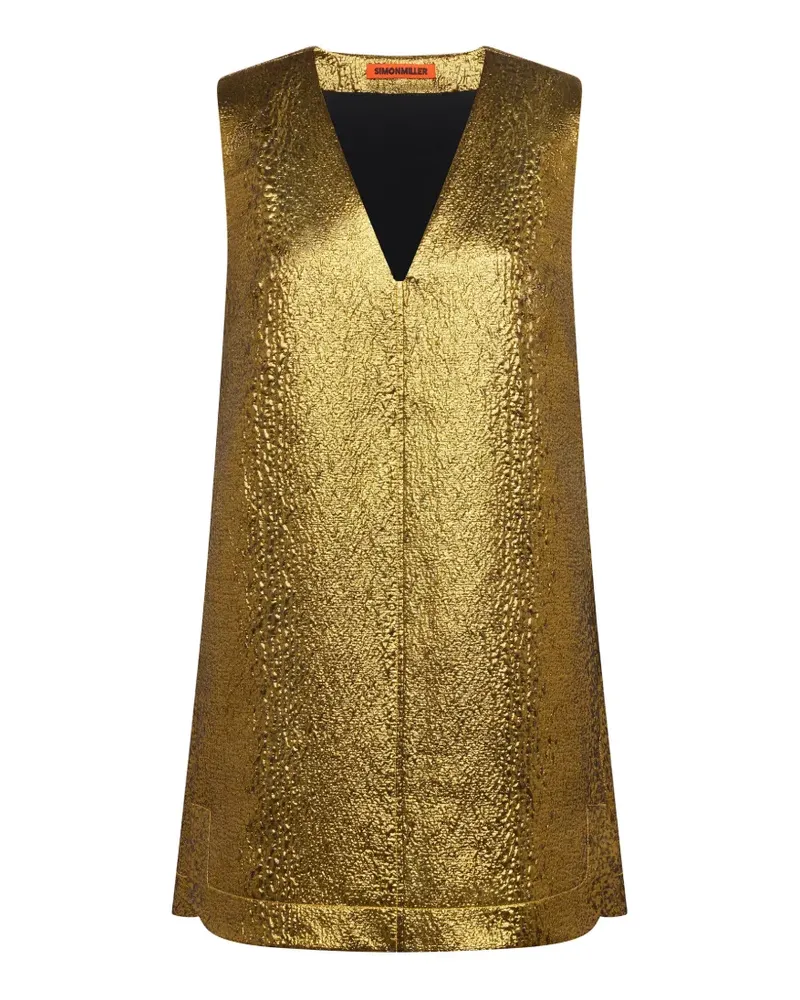 Simon Miller Fountain metallic-effect mini dress - Gold Gold