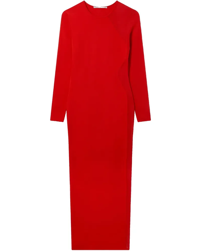 Stella McCartney Midikleid mit Spitzeneinsatz - Rot Rot