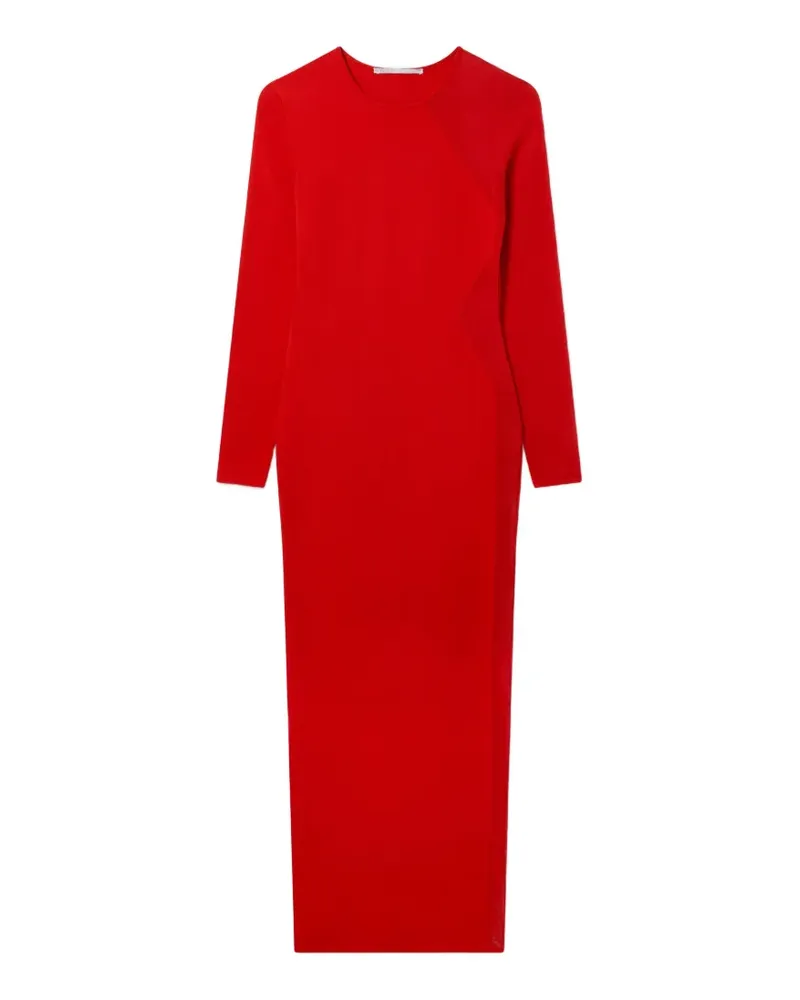 Stella McCartney Midikleid mit Spitzeneinsatz - Rot Rot