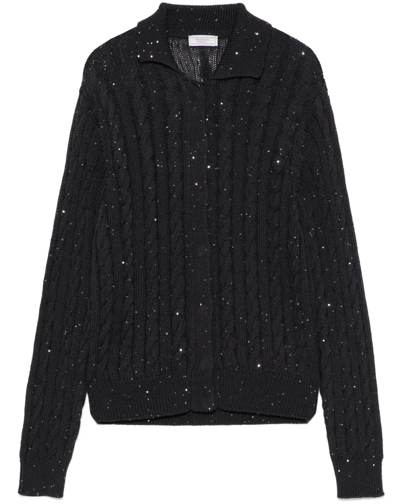 Peserico Cardigan mit Pailletten - Blau Blau