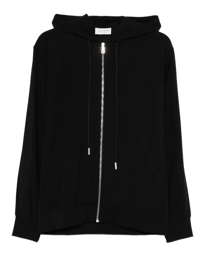 Yes London zip-fastening hoodie - Schwarz Schwarz