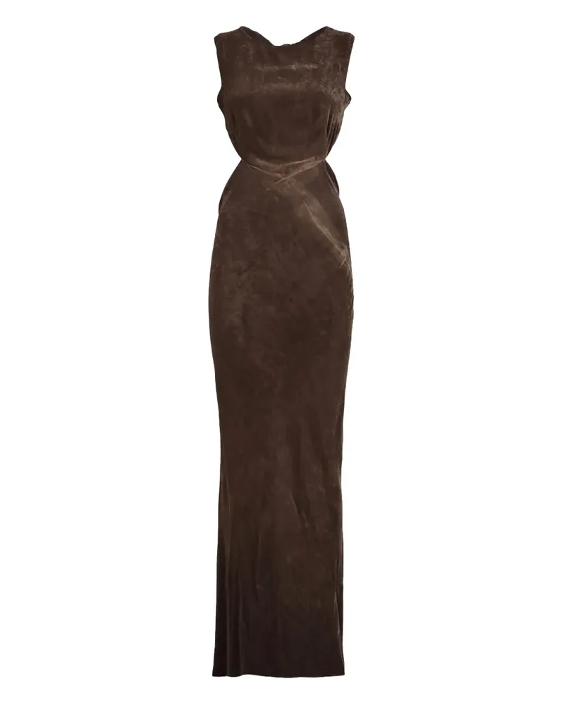 Rick Owens Rückenfreies Concordians Abendkleid - Braun Braun