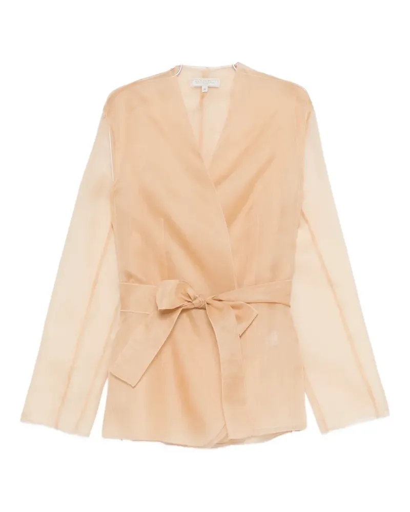 Antonelli Firenze Elia sheer fitted jacket - Nude Nude