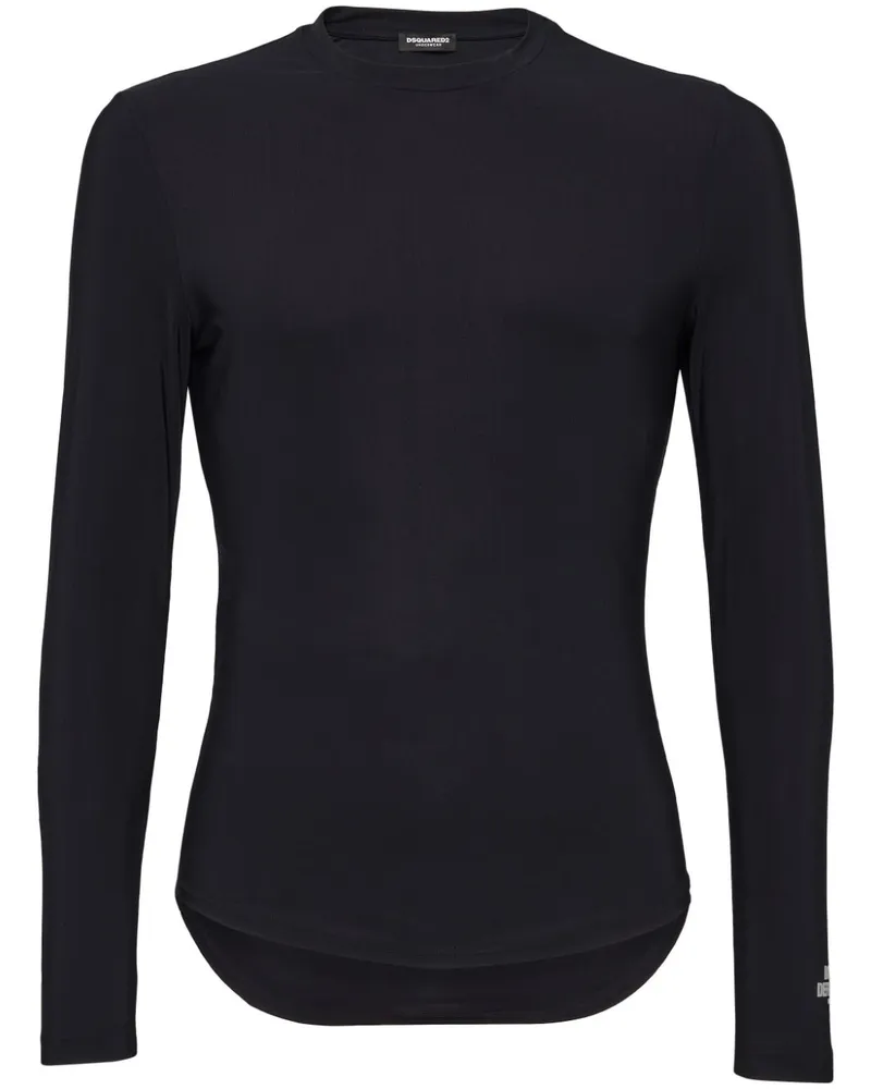 Dsquared2 Icon Langarmshirt - Schwarz Schwarz